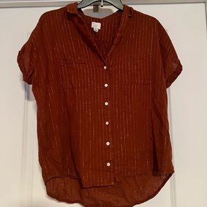 Universal Thread Rust Colored Blouse